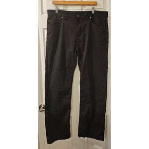 Prana Brion Pant Mens 38x32 Black Slim Fit Nylon Stretch Hiking Pants M4BN32312